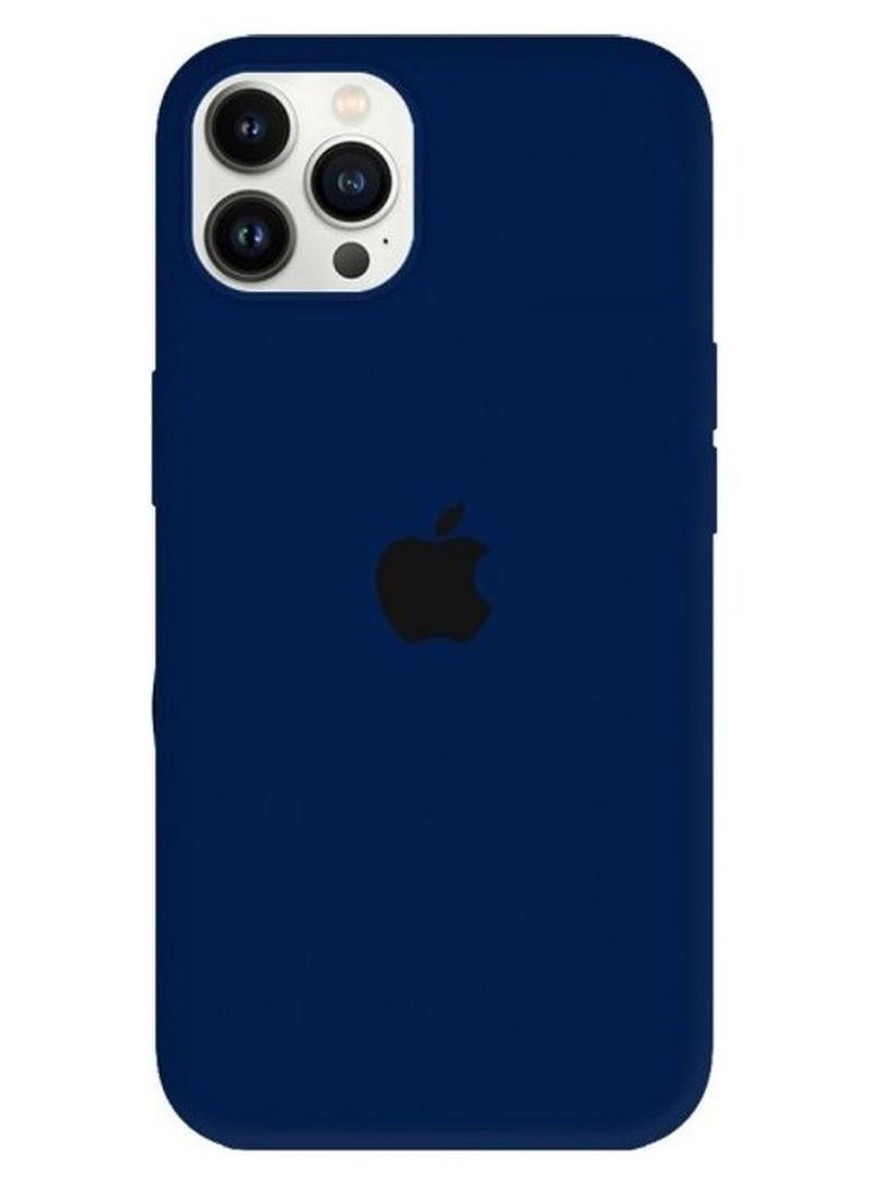 MARGOUN Protective Soft Silicone Case Cover for iPhone 13 Pro Navy Blue - Image 1