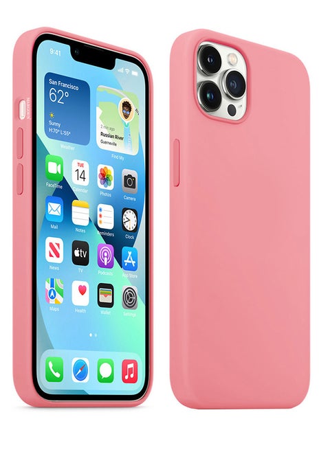Protective Soft Silicone Case Cover for iPhone 13 Pro Max Chalk Pink