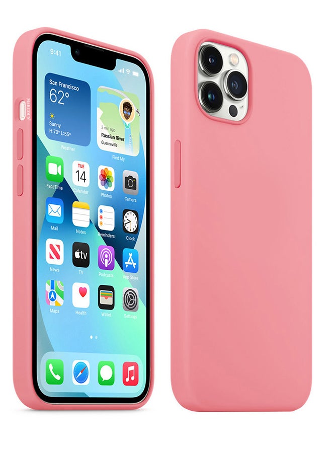 MARGOUN - Protective Soft Silicone Case Cover for iPhone 13 Pro Max Chalk Pink - Image 1