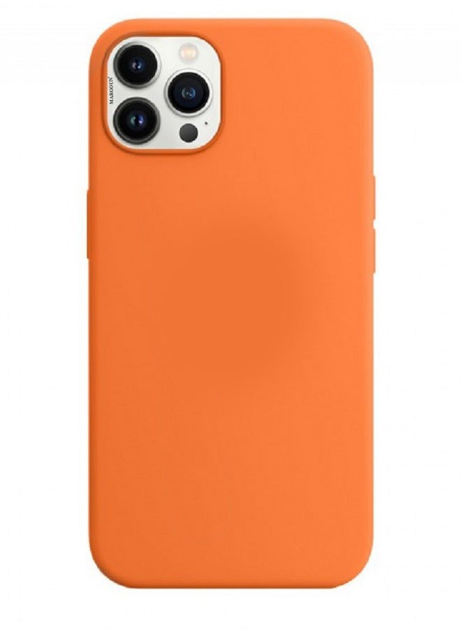 MARGOUN Protective Soft Silicone Case Cover for iPhone 13 Pro Max Orange - Image 1