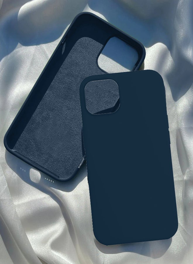 MARGOUN - Protective Soft Silicone Case Cover for iPhone 13 Pro Max Dark Cobalt Blue - Image 1