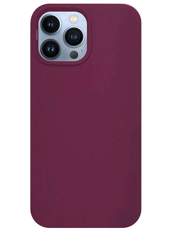 MARGOUN - Protective Soft Silicone Case Cover For iPhone 13 Pro Max Rose Red - Image 1