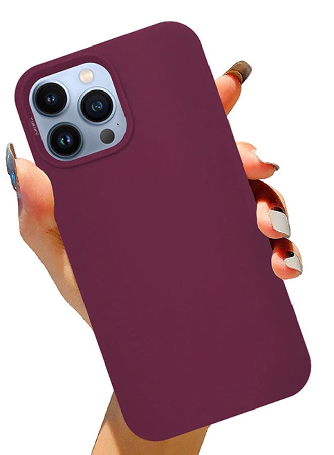 MARGOUN - Protective Soft Silicone Case Cover For iPhone 13 Pro Max Rose Red - Image 1