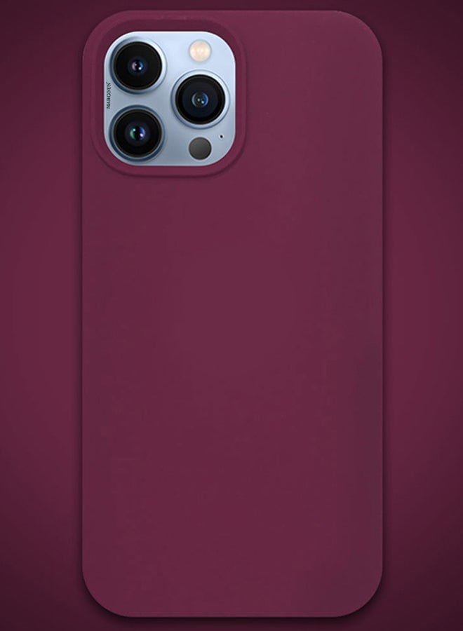 MARGOUN - Protective Soft Silicone Case Cover For iPhone 13 Pro Max Rose Red - Image 1