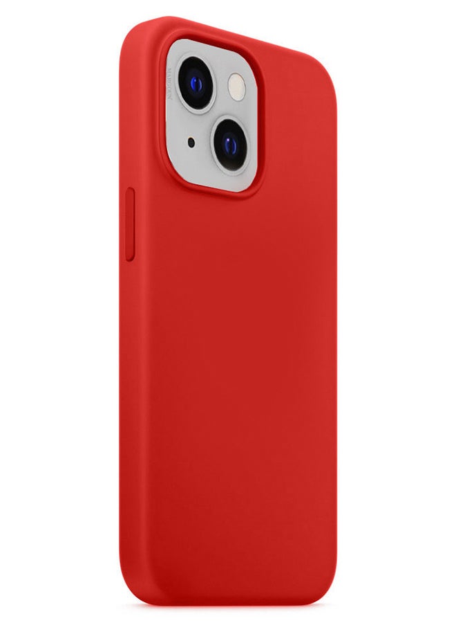 Protective Soft Silicone Case Cover for iPhone 13 Scarlet Red