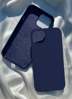 MARGOUN Protective Soft Silicone Case Cover for iPhone 13 Navy Blue  - Image 2