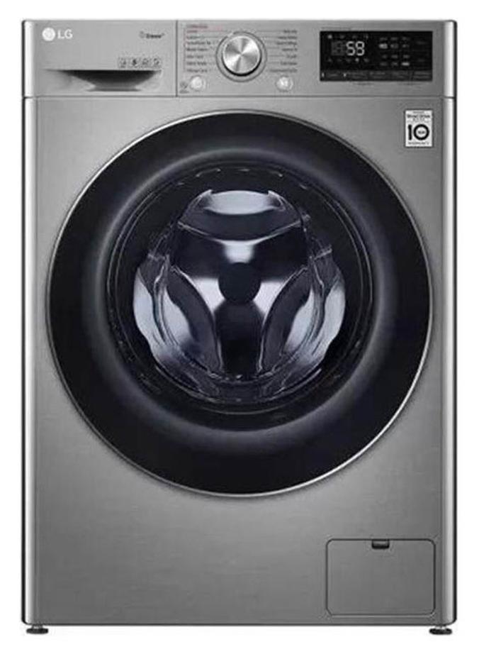 LG Vivace Washing Machine Steam, 8Kg,1400 Rpm With Dryer, 5Kg, AI DD Technology - F4R5TGG2T Silver