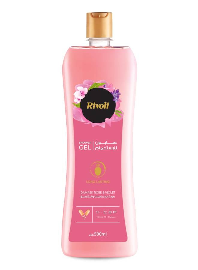 Rivoli Shower Gel Rose Multicolour 500ml 