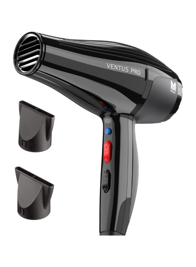 MOSER - Ventus Professional Hair Dryer For Women (Made In Italy) | 2200W Salon-Grade Motor With Ionic Frizz Control | 3 Heat And 2 Speed Settings With Cool Shot | Compact And Lightweight Design (4352-0150) Black - Image 1