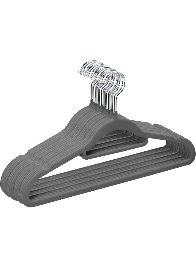 Feelings 24-Pieces Velvet Elegent Designed Hanger Set Grey 45cm  - Image 2