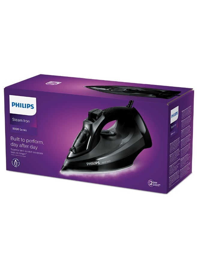 فيليبس جهاز كي بالبخار سلسلة 5000 - 45 جرام/دقيقة بخار مستمر، 320 ml 2600 W DST5040/86 منتج بلون أسود - Image 2