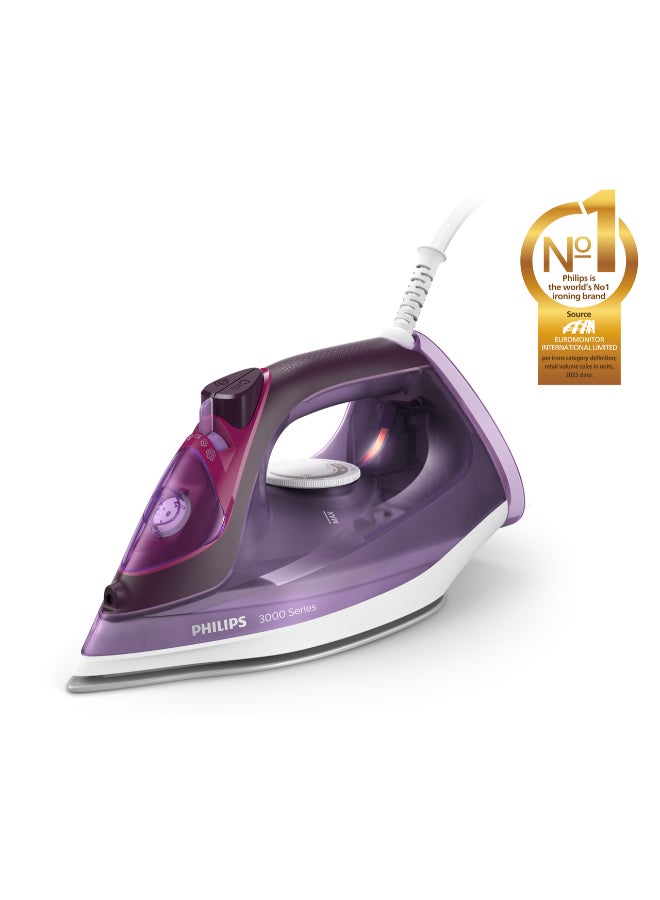 Philips 3000 Series Steam Iron 300 ml 2600 W DST3041/36 Purple - Image 1