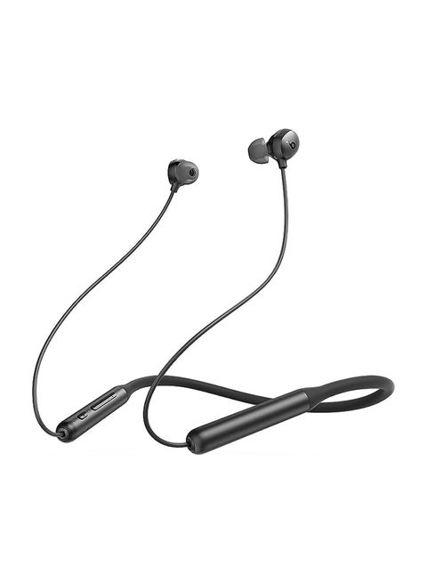 سماعات رأس Life U2i بلوتوث بشريط للرقبة مع وقت تشغيل 22 ساعة، ومشغلات 10 مم، ومكالمات واضحة للغاية مع CVC 8.0، وشحن سريع USB-C، قابلة للطي وخفيفة الوزن، مقاومة للماء IPX5 لون أسود.