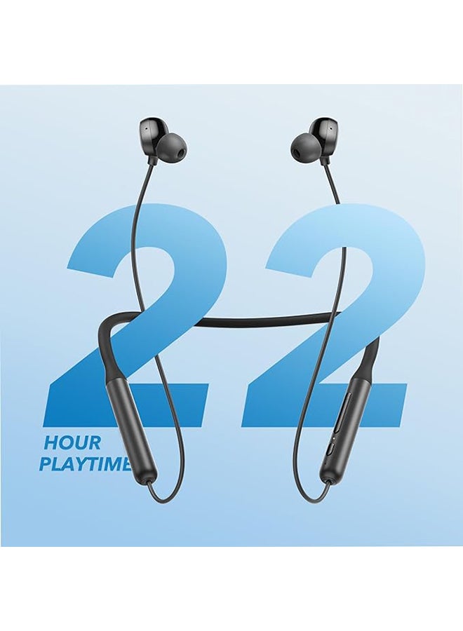 Soundcore Life U2i Bluetooth Neckband Headphones with 24 H Playtime, 10 mm Drivers, Crystal-Clear Calls with CVC 8.0, USB-C Fast Charging, Foldable & Lightweight Build, IPX5 Waterproof Black - Image 3