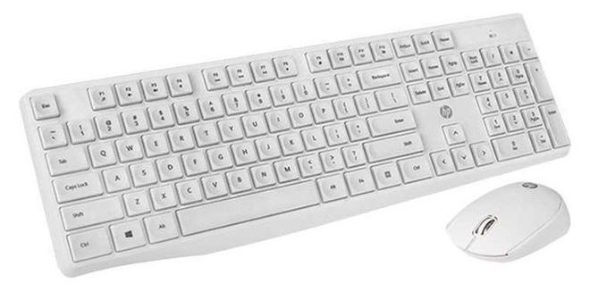 HP Wireless Keyboard and Mouse Combo Set White - Image 1