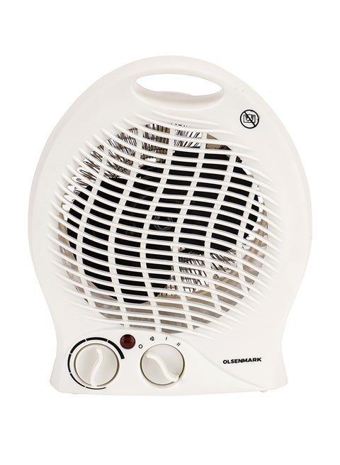 Electric Fan Heater With Two Heating Powers 2000 W OMFH1737B White