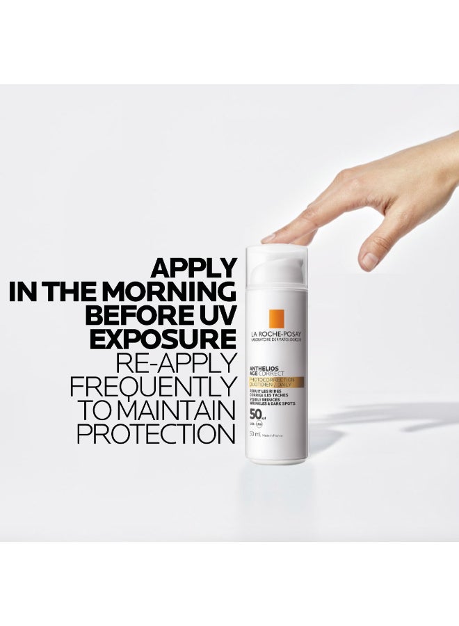 لاروش بوزيه أنثيليوس إيج كوريكت واقي شمسي غير مرئي مضاد للشيخوخة بعامل حماية من الشمس 50 مع نياسيناميد أبيض 50 مل ابيض 50ملليلتر - Image 5