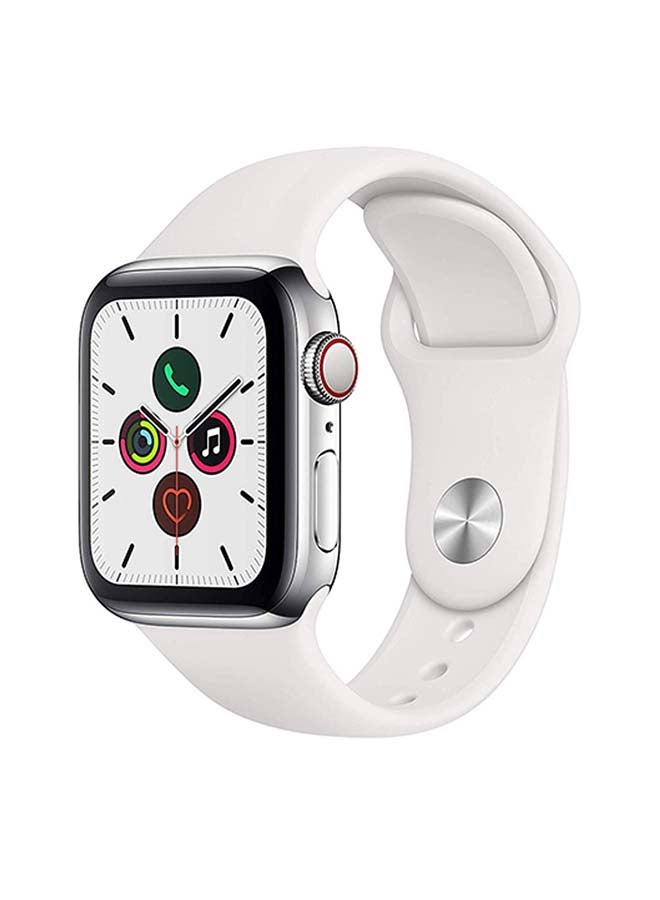 Apple Renewed - Watch Series 5-40mm GPS Silver Aluminium Case With White Sport Band - Image 2
