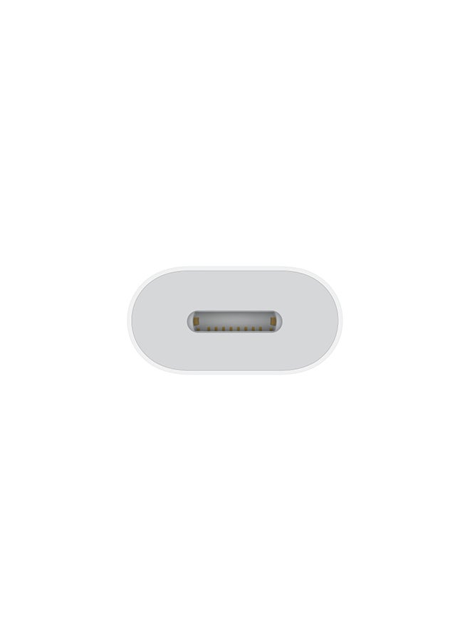 Apple - USB-C to Lightning Adapter White - Image 1