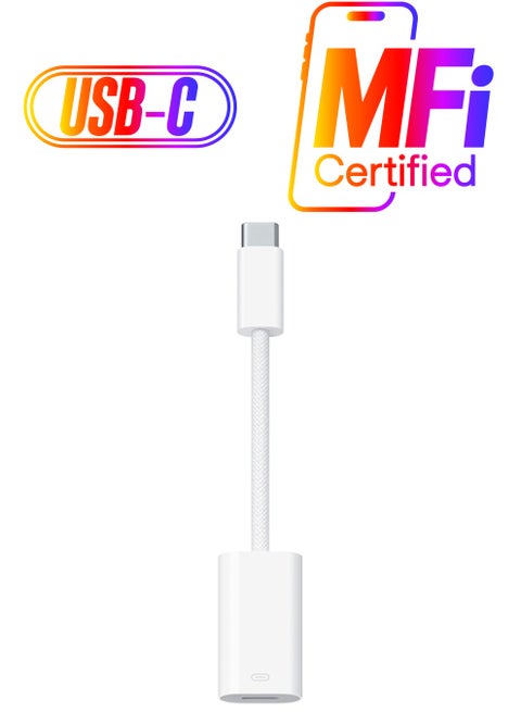 USB-C to Lightning Adapter White
