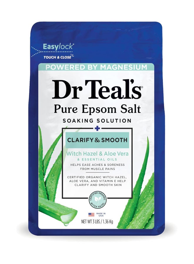 Dr Teal's Epsom Bath Salt Witch Hazel & Aloe Vera 1.36kg  - Image 1