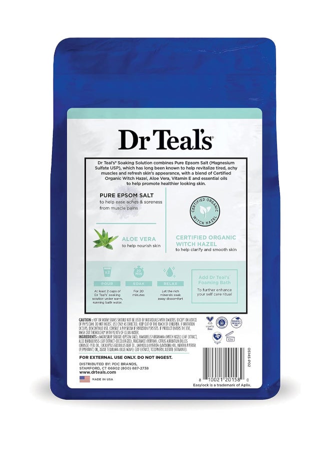 Dr Teal's Epsom Bath Salt Witch Hazel & Aloe Vera 1.36kg  - Image 2