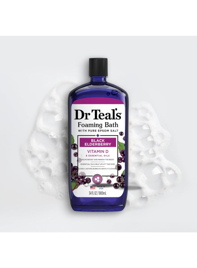 Dr Teal's - Foaming Bath With Epsom Salt Black Elderberry 1000ml - Image 1