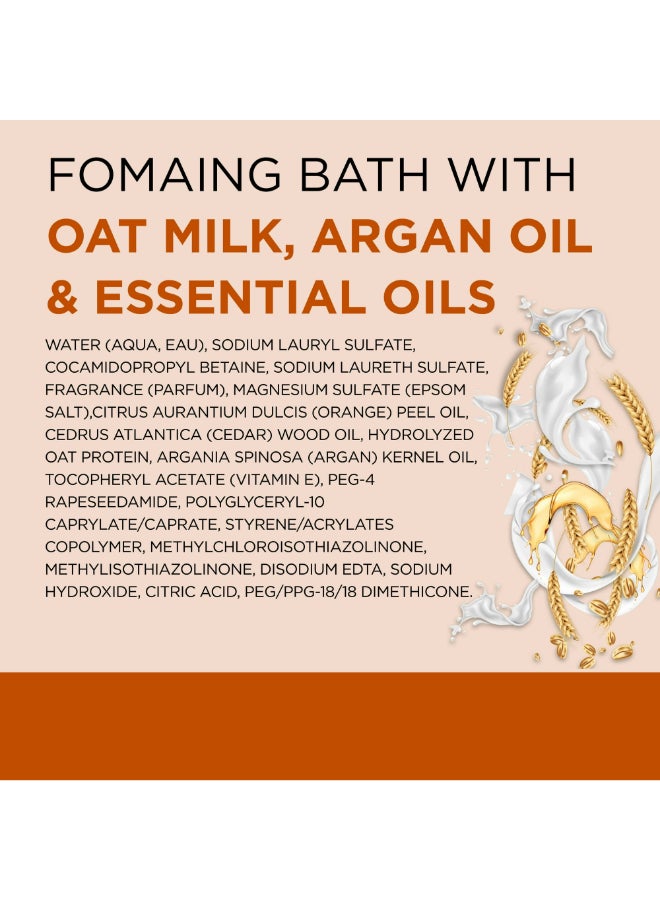 Dr Teal's - Foaming Bath  With  Epsom Salt Oat Milk & Argan Oil Clear 1000ml - Image 1