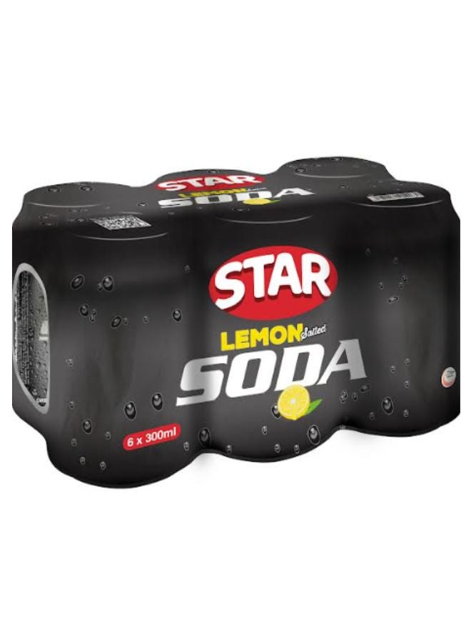 Star - Soda Salted Can Lemon Can Lemon 300ml Pack of 6 - Image 1