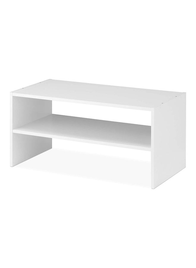 MODERN HOME Wood Shoe Rack And Stackable White - Image 1