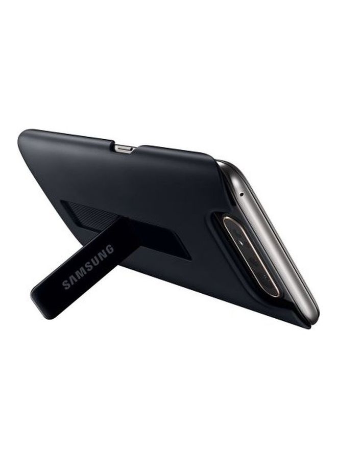 Samsung Galaxy A80 Standing Cover, USB-C to USB-A Cable And Wired Earphone Set Black/White - Image 2