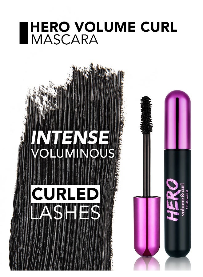 flormar Hero Volume & Curl Mascara – Bold Volume + Curl Lift, Clump-Free Definition, Smudge-Resistant Long-Wear Black - Image 5