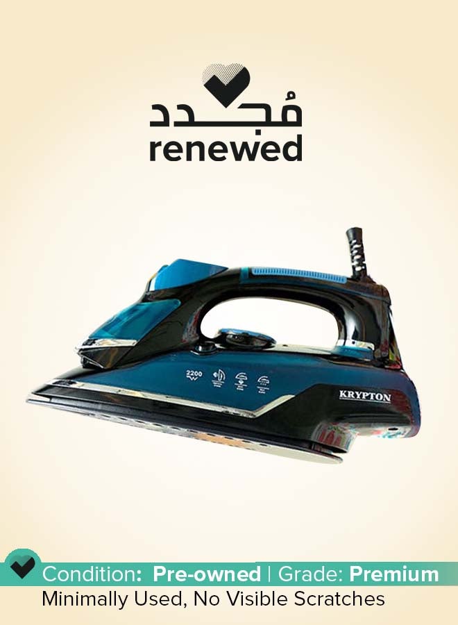 KRYPTON - Ceramic Steam Iron, Stream Rate Of 15g/Min 2800 W KNSI6351 2800 W KNSI6351 Blue&Black - Image 1