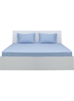 Princess 3-Piece Bedding Sheets And Pillow Cases Set Cotton Blend Blue 150 x 200cm  - Image 1
