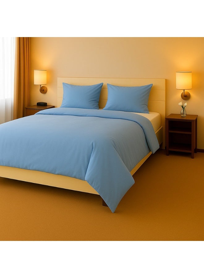 Princess 3-Piece Duvet Cover With Pillowcase Set Cotton Blend Blue 240 x 260cm - Image 2