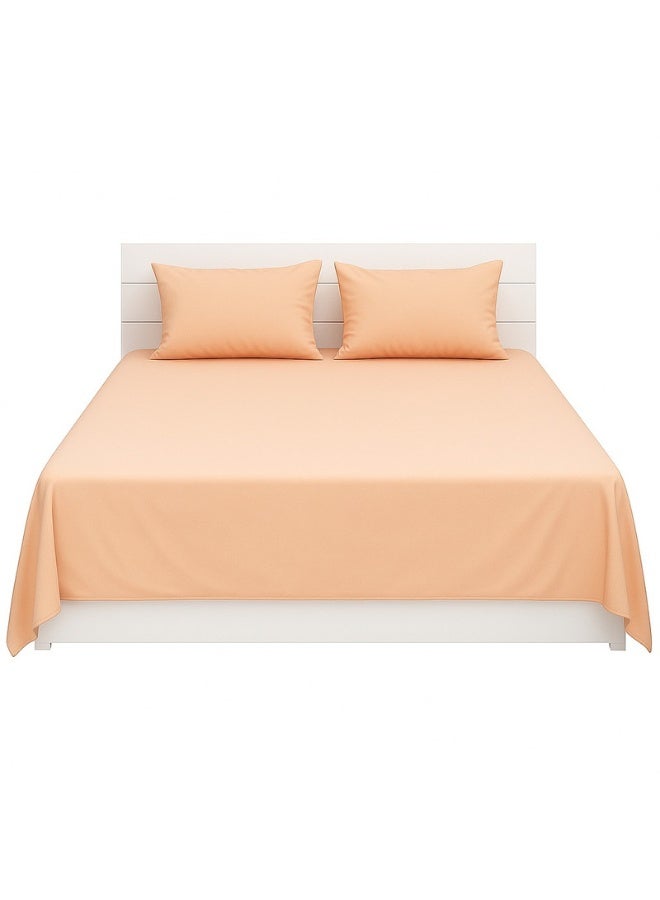 Princess 2-Piece Deyarco Single Size Sheet Set Cotton Blend Peach 120x200+25cm - Image 1