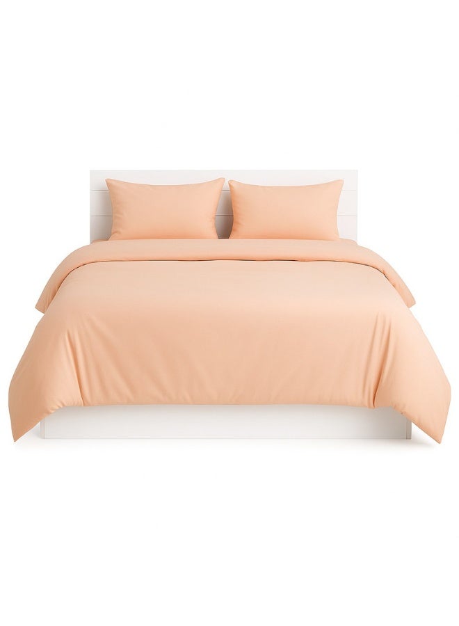 Princess 2-Piece Deyarco Single Size Duvet Cover Set Cotton Blend Peach - Image 1