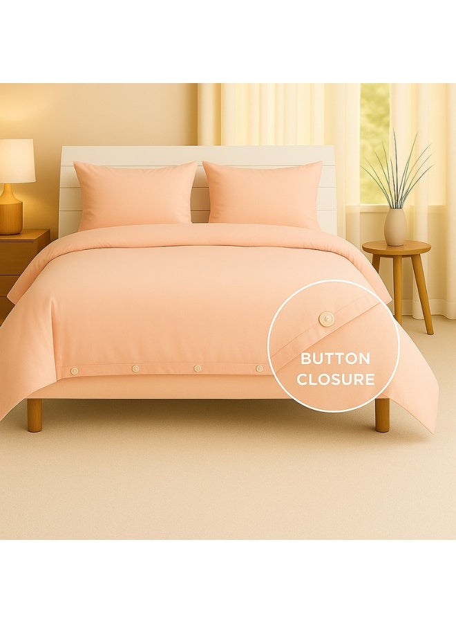 Princess 2-Piece Deyarco Single Size Duvet Cover Set Cotton Blend Peach - Image 3