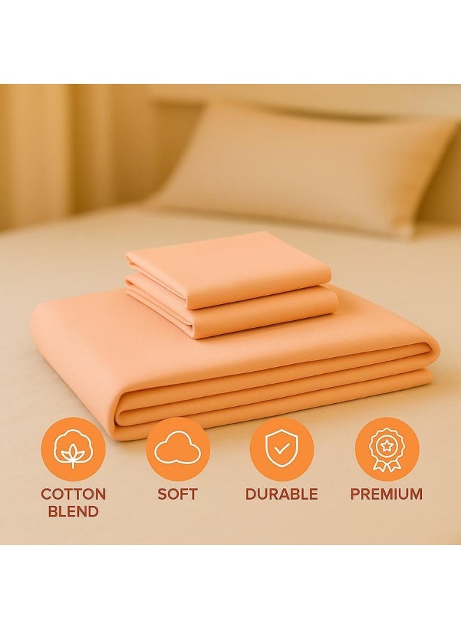 Princess 3-Piece Duvet Cover With Pillowcases Cotton Blend Peach 240 x 260cm - Image 4