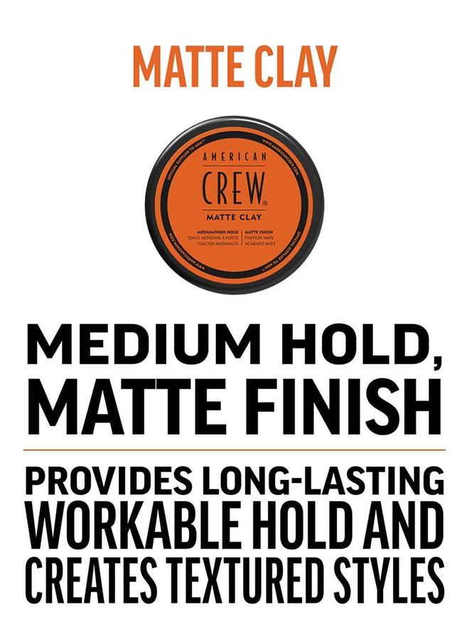 AMERICAN CREW Texturising Matte Clay With Medium Hold And Low Shine For Control And Definition 85grams  - Image 2