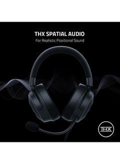 RAZER Razer Kraken V3 Wired USB Gaming Headset - Triforce Titanium 50mm Drivers, Hybrid Fabric & Leatherette Memory Foam Cushions, Detachable HyperClear Mic - Black  - Image 3