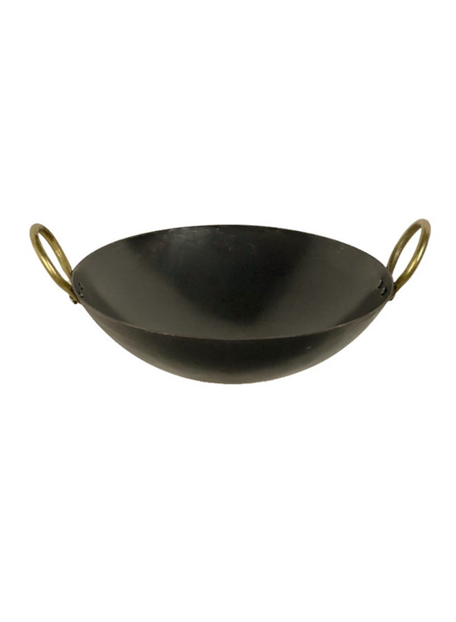 Ayda Iron Deep Kadai/Wok Black 25.5cm  - Image 1
