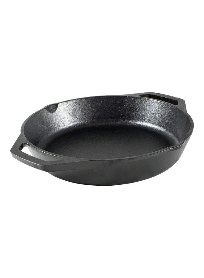 Ayda Cast Iron Pre-Sesoned Dual Handle Fry Pan Skillet Black 10.25 inchcm  - Image 1