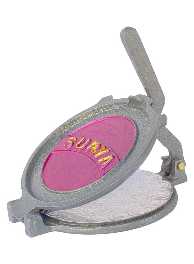 Surya Cast Iron With Stainless Steel Puri/Roti/Pathiri/Tortilla  Press Grey 20.5cm  - Image 1