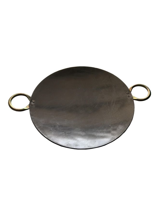 TAJ Iron Dual Handle Concave Tawa Griddle Black 10inch 