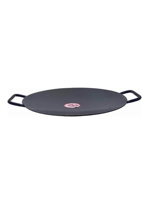 Iron Dual Handle Concave Tawa Griddle Black 22inch