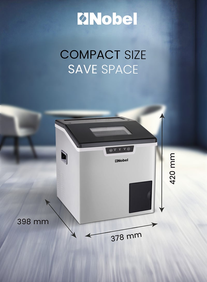 Nobel - Ice Maker With Crusher 400 W NIM30 Silver - Image 1