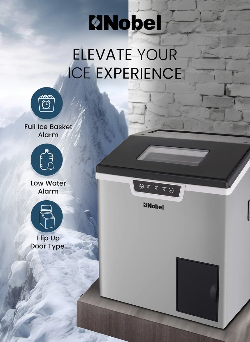 Nobel - Ice Maker With Crusher 400 W NIM30 Silver - Image 1
