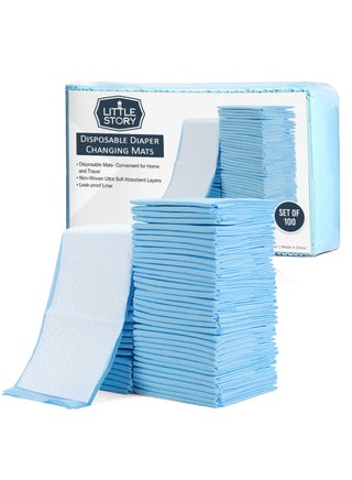 Pack Of 100 Portable Disposable Diaper Changing Soft Waterproof Mats - Blue - pnsku/N52164797A/45/_/1706588840/02c14967-4dee-4225-9823-c98acdb54030