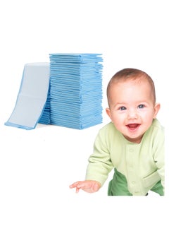 Little Story Pack Of 100 Portable Disposable Diaper Changing Soft Waterproof Mats - Blue  - Image 5